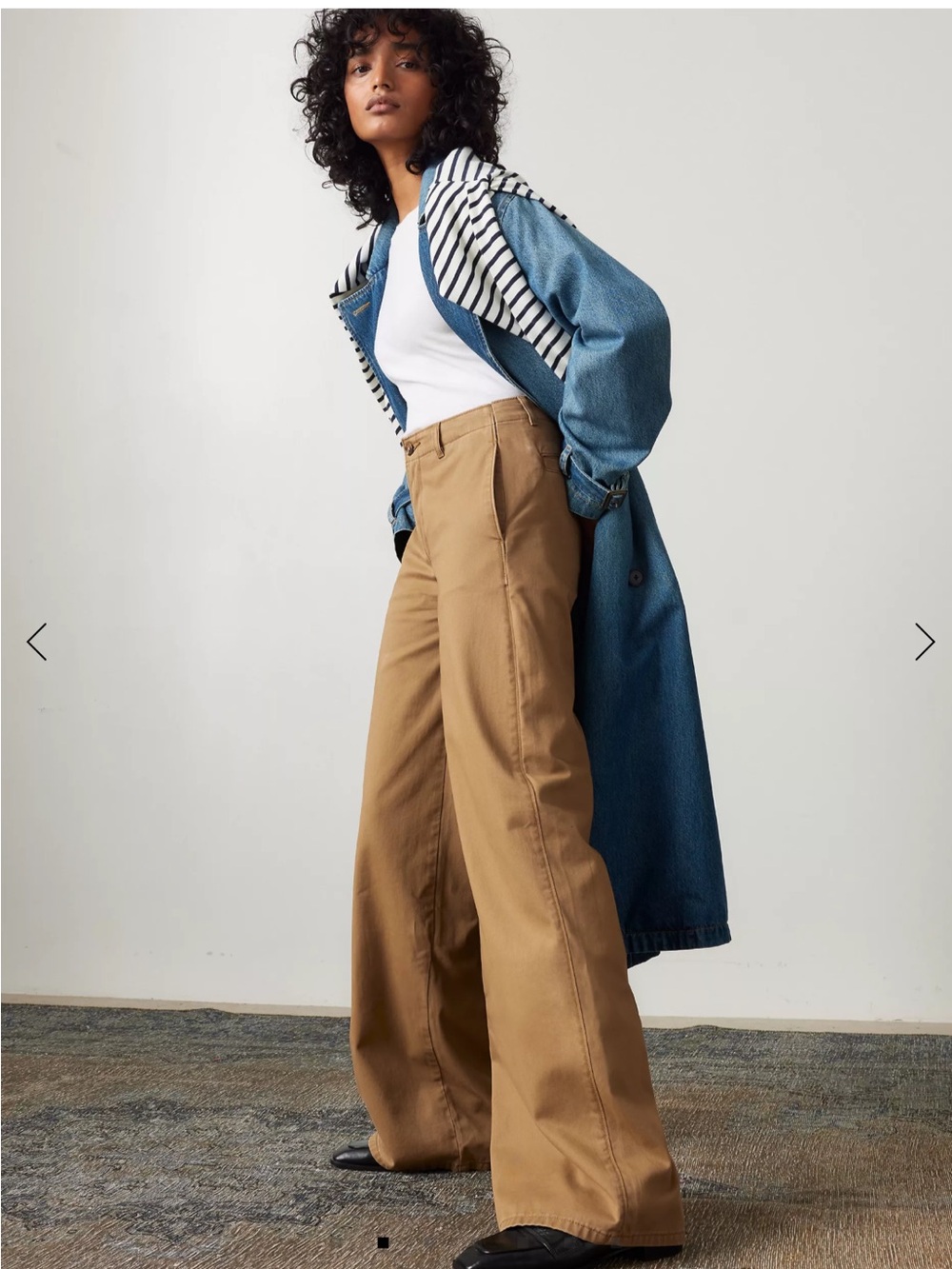 NWT 27X29 Levis Cotton Khaki Wide Leg Pants
